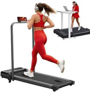 Compact Walking Pad with Handle Bar and Incline, 3.0HP Portable Walking Pads Treadmills with Handles for Home Small, 0.6-6.2MPH Electric Small Under The DeskTreadmill for Small Spaces, 320LB Capacity