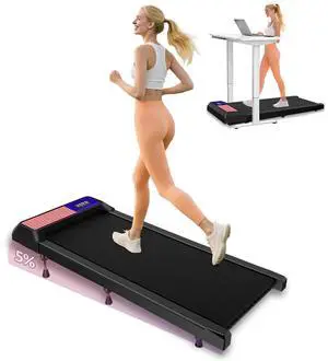 Under Desk Treadmill,Walking Pad with 5% InclineTreadmills for Home & Office, 2.5HP Portable Treadmill with Remote Control and LED Display
