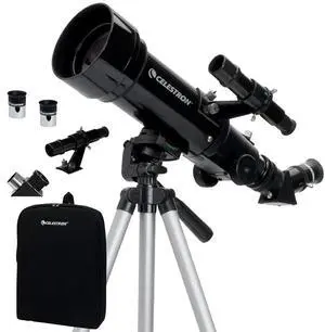 Travel Scope 70 Portable Refractor Telescope  70mm Aperture, Fully-Coated Glass Optics  Includes Tripod, Backpack & Software  Ideal for Beginners & Travel