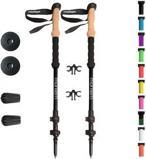 Ultra Strong Trekking, Walking, and Hiking Poles - One Pair (2 Poles) - Collapsible, Lightweight, Quick Locking, Weather-Resistant and Ultra Durable (Black (EVA Foam Grip)) Ultra Strong Trekking, Walking, and Hiking Poles - One Pair (2 Poles) - Collapsible, Lightweight, Quick Locking, Weather-Resistant and Ultra Durable (Black (EVA Foam Grip))