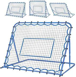 4.8x3.7FT Soccer Rebounder Net, Quick-Switch Angle Soccer Training for Control, Passing Practice, Easy Setup Rebounder Gifts & Equipment for Kids,Teens & Adults