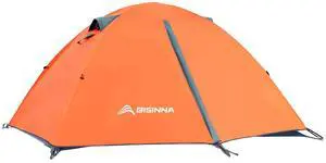 2/4 Person Camping Tent Lightweight Backpacking Tent Waterproof Windproof Two Doors Easy Setup Double Layer Outdoor Tents for Family Camping Hunting Hiking Mountaineering Travel