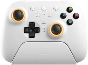 Ultimate 2 Wireless Gaming Controller with TMR Joysticks, Switchable Hall Effect/Tactile Triggers, 8Speed Wireless Tech, Charging Dock, RGB Fire Ring for PC & Android - White Ultimate 2 Wireless Gaming Controller with TMR Joysticks, Switchable Hall Effect/Tactile Triggers, 8Speed Wireless Tech, Charging Dock, RGB Fire Ring for PC & Android - White