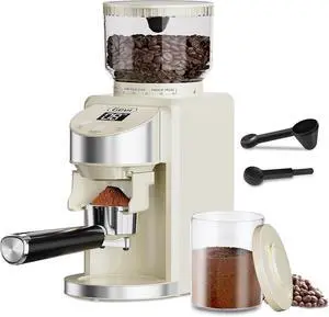 Coffee Grinder Electric,Coffee Bean Grinder with 35 Grind Settings for Espresso,Drip,French Press,Burr Coffee Grinder for Home Use,Anti-static Design,Beige