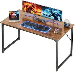 47 X 24 Inch Computer Desk with Deeper Desktop, Gaming Office Writing Work Desk for Home Office, Study, Bedroom, Work from Home, Metal Frame, Rustic Brown 47 X 24 Inch Computer Desk with Deeper Desktop, Gaming Office Writing Work Desk for Home Office, Study, Bedroom, Work from Home, Metal Frame, Rustic Brown