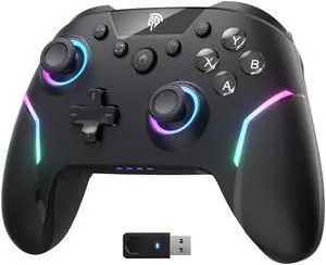 X20 Wireless Gaming Controller with RGB Backlit, 2-Stage Hall Effect Sticks, 1000Hz Polling Rate, 6-Axis Gyro on Multi-Platform, Mech Buttons- Compatible with PC/Switch/Steam/Android