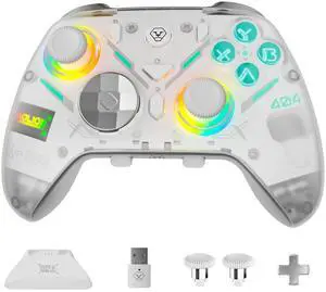 Wireless Gaming Controller for Switch 2/PC/Android/iOS  Hall Effect Joysticks & Triple-Mode Triggers, Mechanical Buttons, Macro Back Buttons, RGB Lighting, with Charging Dock, 1000Hz Report Rate Wireless Gaming Controller for Switch 2/PC/Android/iOS  Hall Effect Joysticks & Triple-Mode Triggers, Mechanical Buttons, Macro Back Buttons, RGB Lighting, with Charging Dock, 1000Hz Report Rate