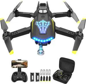 Drone with Camera, Dual 720HD, Drone for Kids with Cool Lights, Cestures Control, Vertical Shooting, Waypoint Flight, Gravity Control, 3D Flip, 3-Speeds, Drones for Adults, Beginners, Kids Drone with Camera, Dual 720HD, Drone for Kids with Cool Lights, Cestures Control, Vertical Shooting, Waypoint Flight, Gravity Control, 3D Flip, 3-Speeds, Drones for Adults, Beginners, Kids