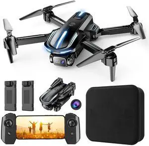 Drone with Camera 1080P HD FPV Foldable Mini Drone for Beginners Kids Adults, Drone with One Key Take Off/Landing, Gesture Selfie, Altitude Hold, 3D Flip, Easy to Fly, 2 Batteries, Toys for Boys Girls