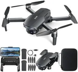Brushless Motor Drone with Camera for Adults 4K UHD Long Range FPV Video,5G Transmission,120°FOV 90°Adjustable Lens,2Batteries,Carrying Case,Optical Positioning,Easy for Beginner,Under249G