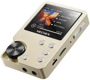 M30 HiFi MP3 Player, Lossless DSD High Resolution Digital Audio Music Player, High-Res Portable Audio Player with 64GB Memory Card (Gold)