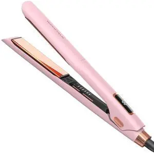 Professional Flat Iron Hair Straightener and Curler 2 in 1, Titanium Flat Iron for One-Pass Wonder 10S Fast Heat Up, Glide & Shine Straightener with Dual Voltage (1.18 Inch)