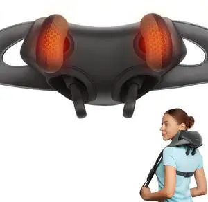 Cordless Neck Massager for Pain Relief Deep Tissue, Shiatsu Shoulder Massager with Heat, Massage Tools for Back, Trapezius, Lymphatic Drainage, Relaxation Therapy for Him&Her,Women,Men,Cadeo Cordless Neck Massager for Pain Relief Deep Tissue, Shiatsu Shoulder Massager with Heat, Massage Tools for Back, Trapezius, Lymphatic Drainage, Relaxation Therapy for Him&Her,Women,Men,Cadeo