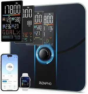 Smart Scale for Body Weight, Body Fat Scale for BMI, Body Fat, Muscle Mass, High Accurate Bathroom Scale with Large VA Dispaly, 18 Body Composition, 400lb, ELIS 3X Smart Scale for Body Weight, Body Fat Scale for BMI, Body Fat, Muscle Mass, High Accurate Bathroom Scale with Large VA Dispaly, 18 Body Composition, 400lb, ELIS 3X