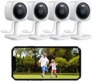 2K Indoor Outdoor Security Cameras for Home Security,Home Camera with Starlight Color Night Vision,Built-in Spotlight,Motion Detection,2-Way Talk,Cloud & Local Storage,Works with Alexa(4 Pack) 2K Indoor Outdoor Security Cameras for Home Security,Home Camera with Starlight Color Night Vision,Built-in Spotlight,Motion Detection,2-Way Talk,Cloud & Local Storage,Works with Alexa(4 Pack)