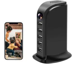 Hidden Camera USB Charger Video Recorder WiFi USB Hub 1080P HD Wireless Security Cameras Indoor Nanny Cam with Motion Detection for Home Office Video-only Surveillance Camera Hidden Camera USB Charger Video Recorder WiFi USB Hub 1080P HD Wireless Security Cameras Indoor Nanny Cam with Motion Detection for Home Office Video-only Surveillance Camera