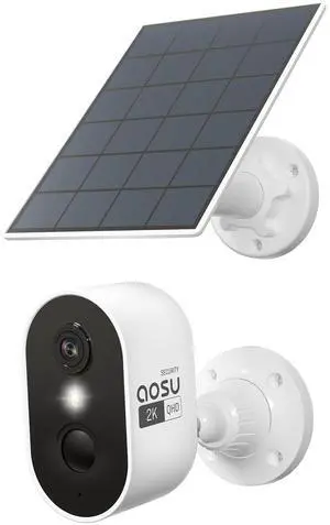 2K Solar Camera Outdoor Wireless, Cameras for Home Security, WiFi Camera for Home Surveillance with Spotlight Color Night Vision, PIR/AI Motion Detection, 2-Way Talk, IP66 Waterproof
