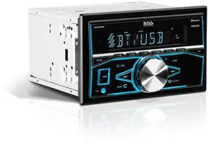 820BRGB Car Stereo - Double Din, Bluetooth, No CD DVD Player, AM/FM Radio Receiver, Multi Color Illumination, Aux in, USB