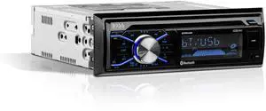 508UAB Car Stereo - Single Din, Bluetooth, CD Player, AM/FM Radio Receiver, Aux-in, USB, Built-in Microphone