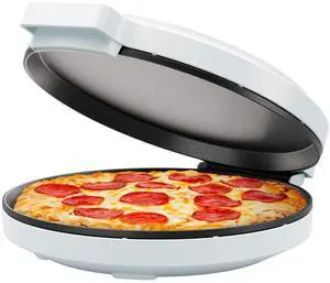 Everything Maker & Pizza Oven  1440W Countertop Electric Pizza Maker with 12 Nonstick Cooking Plates, Plus Makes Quesadillas, Omelettes and More, with Indicator Lights and Vertical Storage