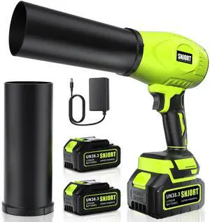 Leaf Blower Cordless with Battery and Charger, 800,000 RPM, Extended Nozzle, Lightweight Handheld Design,Blower for Patio Cleaning,car Blowing Water, Blowing Leaves and DustBright Green