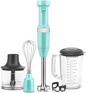 Variable Speed Corded Hand Blender with Accessories, Aqua Sky, KHBV83AQ