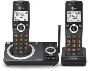 CL82219 DECT 6.0 2-Handset Cordless Phone for Home with Answering Machine, Call Blocking, Caller ID Announcer, Intercom and Long Range, Black CL82219 DECT 6.0 2-Handset Cordless Phone for Home with Answering Machine, Call Blocking, Caller ID Announcer, Intercom and Long Range, Black