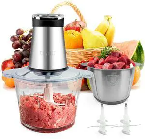 Electric Food Processor Meat Grinder 800W 2x12cups LED Timer Electric Food Chopper Vegetable chopper 3 layers 6 blades for Mincing Puree for home use kitchen aid for pet food,baby food Electric Food Processor Meat Grinder 800W 2x12cups LED Timer Electric Food Chopper Vegetable chopper 3 layers 6 blades for Mincing Puree for home use kitchen aid for pet food,baby food