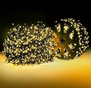 164ft 2000LED Christmas Lights Outdoor Indoor, Green Wire Christmas Day String Lights Plug in, Ultra Bright 8 Modes Waterproof Fairy Lights for Xmas Tree Party Wedding Decoration, Warm White