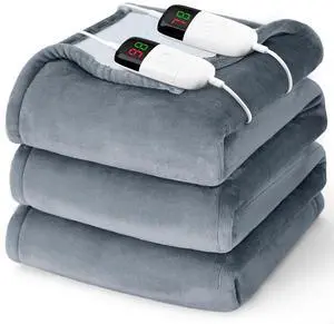 Heated Electric Blanket Queen Size - 84" x 90" Heating Blanket with Dual Control, 10 Heating Levels & 8 Hours Auto Off, Soft Warm Flannel Blanket, Christmas Birthday Gifts for Senior Grandma Heated Electric Blanket Queen Size - 84" x 90" Heating Blanket with Dual Control, 10 Heating Levels & 8 Hours Auto Off, Soft Warm Flannel Blanket, Christmas Birthday Gifts for Senior Grandma