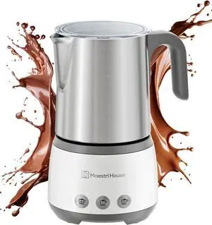 Milk Frother, 4-in-1 Electric Milk Steamer and Frother, 16.9OZ 600W Smart Touch Control Hot and Cold Foam Maker, Memory Function for Latte, Cappuccinos, Warm Milk, Hot Chocolate Milk