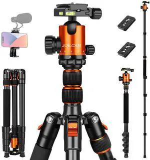 Tripod for Camera, 81" Aluminum Camera Tripod Stand, 83" DSLR Tripods & Monopods, Heavy Duty Travel Tripod for Binoculars Spotting Scope Telescope, Max Load 35lb
