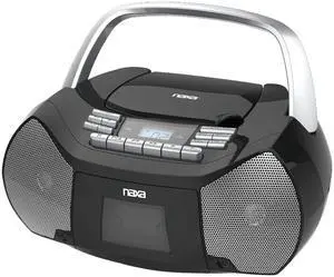 Electronics NPB-268 Portable CD/Cassette Boombox, Silver/Black