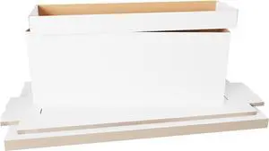Max Protection Comic Book Storage Box - 2 Count Long Comic Book Boxes with White Corrugated Cardboard - Stackable Bin, Thick Case, Book Containers with Lid - Ideal for Comics, Magazines, Collectibles