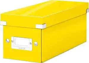 Leitz CD Storage Box, Yellow, Click and Store Range, 60410016