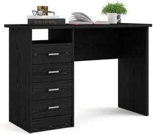 Tvilum Desk with 4 Drawers, Black Woodgrain Tvilum Desk with 4 Drawers, Black Woodgrain