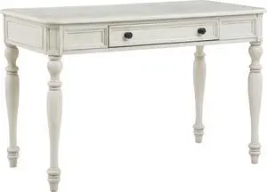 OSP Home Furnishings Country Meadows 48 Inch Writing Desk with Drawer, Antique White