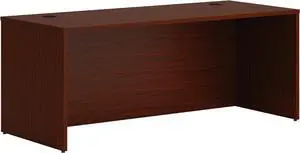 HON MOD Executive Desk 72-Inch Large Computer Desk Shell, Thick Wooden Laminate, Modern Table with Cord Management, 72" W x 30" D x 29" H, Traditional Mahogany