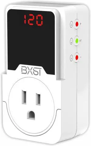 BXST 140J Surge Protector Voltage Protector One Outlet Plug Surge Protector for Refrigerator/Air-Conditioner/Fridge, Home/Office/Travel Portable LED Display Screen, Adjustable,120V, 15A, 1800W