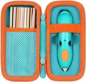Aenllosi Storage Case Compatible with 3Doodler Start+ Essentials (2024) 3D Pen,Holders for 3D Printing Filament Refill Pack and USB Cable(Only Case,Mint)