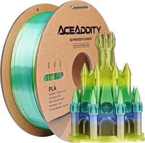 PLA 3D Printer Filament, Rainbow PLA Filament 1.75mm, Silk Multicolor 3D Printing Filament, Dimensional Accuracy +/- 0.02mm, 1kg(2.2lbs) Fits for Most FDM 3D Printers (Forest Color)