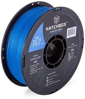 HATCHBOX ABS 3D Printer Filament, Dimensional Accuracy +/- 0.03 mm, 1 kg Spool, 1.75 mm, Transparent Blue