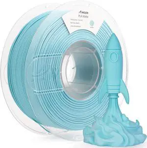 AMOLEN Matte PLA 3D Printer Filament, Ice Blue PLA Filament 1.75mm with Smooth Matte Finish, 3D Printing Filament for Most FDM 3D Printers, Dimensional Accuracy +/- 0.02mm, 1kg Spool (2.2lbs)