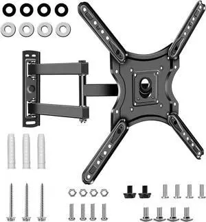 OSAGIE Swivel Wall Mount Full Motion TV Bracket with Articulating Arm for 14-55-inch LED, LCD Flat Curved Smart TVs. Monitor Tilt Extension Rotation Corner TV Mounts Max VESMA (400x400mm) Up to 55 lbs