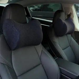 Car Neck Pillow for Driving Gaming Chair Neck Pillow with Adjustable Strap and Removable Cover, Memory Foam Headrest Pillow for Chairs, Ergonomic Design, 2 Pack