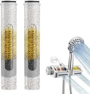 MakeFit Shower Head Filter Replacement Cartridge for MakeFit Filtered Shower Head with Handheld Combo-SSJ731/SW9730 (2-PACK)