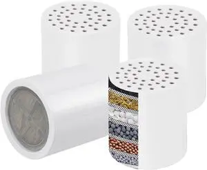 NearMoon 15 - Stage Replacement Cartridge Universal High Output Shower Filter with VC, Reduce Hard Water, Heavy Metal Impurity, Improve Skin & Hair, Fit Any Similar Filter (4 pack)