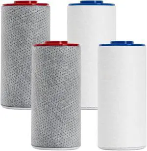 Weddell Duo Shower Filter Twin Pack Replacement Cartridges - NSF Certified Shower Filter, Removes Chlorine, PFAS, & Particulates, Clinically Tested For Healthier Skin & Hair (2+2)