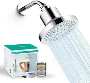 FASDUNT Filtered Shower Head, Anti-Clog High Pressure Shower Heads with 20-Stage Filter for Softening Hard Water to Improve Hair and Skin Problems