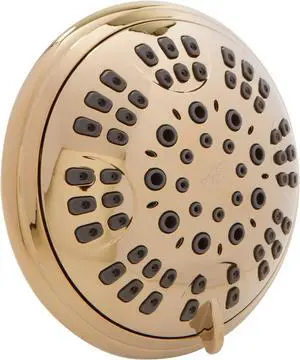 6 Function Adjustable Luxury Shower Head - High Pressure Boosting, Wall Mount, Bathroom Showerhead For Low Flow Showers, 2.5 GPM - Polished Brass 6 Function Adjustable Luxury Shower Head - High Pressure Boosting, Wall Mount, Bathroom Showerhead For Low Flow Showers, 2.5 GPM - Polished Brass